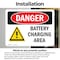 Signmission Battery Charging Area, 10 in W x Rectangle, Vinyl Decal OS-2PACK-DS-D-710-L-1039 - alternate 4